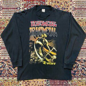Vintage 00s Transmetal Dolor extreme metal band t-shirt RARE